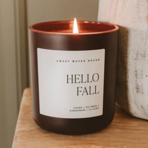 *New* Hello Fall 15 oz Candle, Matte Jar - Fall Decor